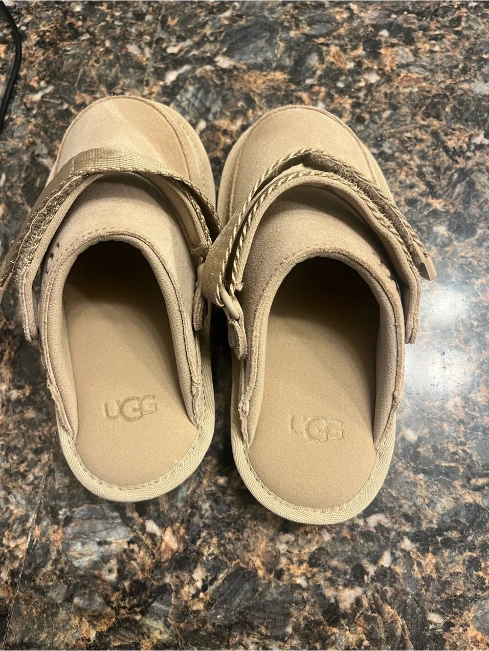 UGG Kids Tan Slip-On Clog Shoes